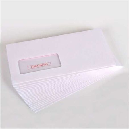 DL++ white window gummed mailing wallet envelopes