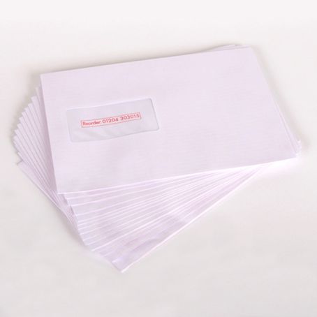 C5+ gummed white window gummed mailing wallet envelopes 